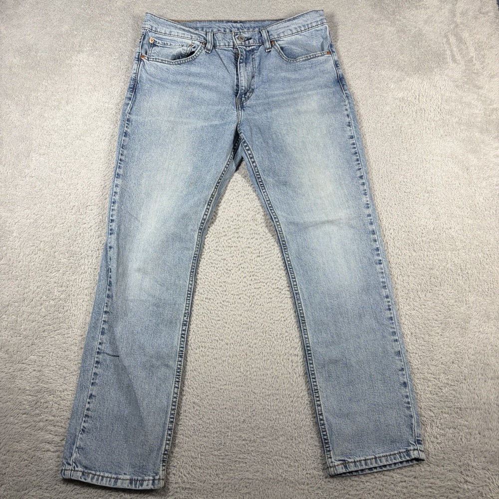 Levi's 511 Slim Fit Jeans Mens 34x30 Light Wash Blue Stretch Denim 04511